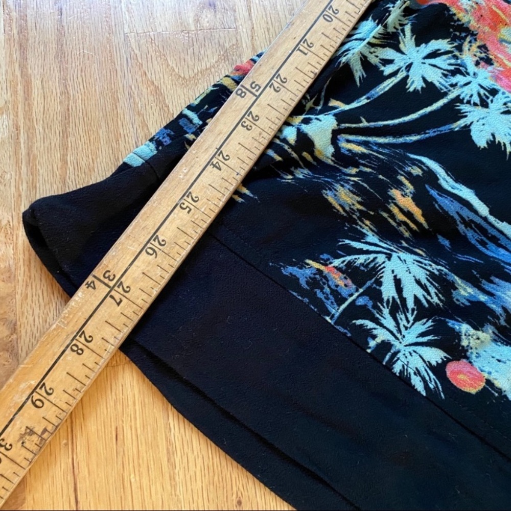 Free People Black Multicolor Wide-Leg Pants Lounge - Picture 9 of 10